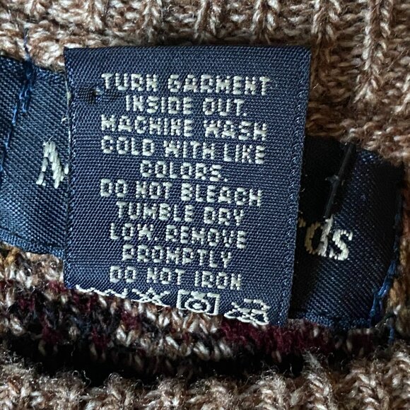 Vintage Eclectic Grandpa Sweater Men Brown Stripes Academia 80s Indie Grunge-XL - Picture 10 of 11